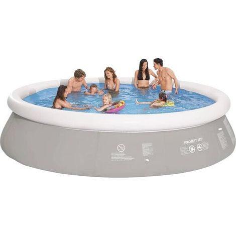 Piscine gonflable ronde Jilong, grise, 450 x 122 cm (1/3)