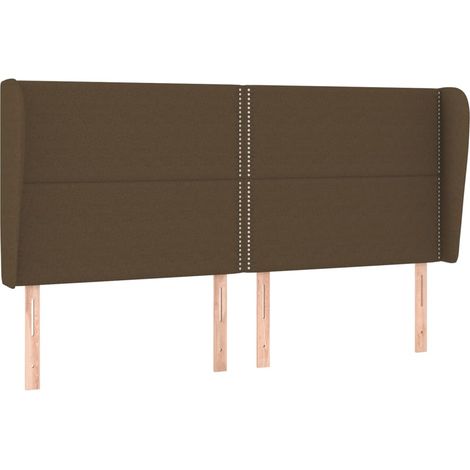 Maison Exclusive - Kopfteil mit Ohren Dunkelbraun 183x23x118/128 (1/5)