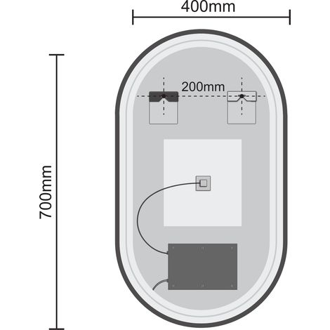 LOMAZOO Miroir de salle de bain avec éclairage - Miroir avec