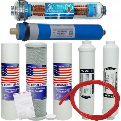 Ensemble de cartouches filtrantes RO7 avec membrane osmotique IONIZER + VONTRON 100GPD (1/4)