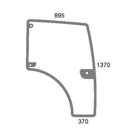 Vitre de porte complète UNIVERSEL 00142297010N (1/2)