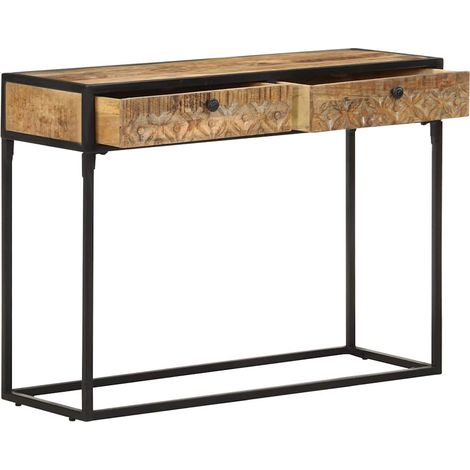 Maison Exclusive - Tavolo Consolle 100x35x75 cm in Legno Massello di Mango (1/5)