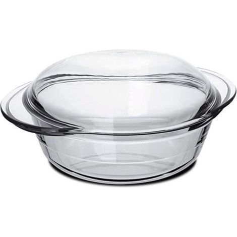 Cocotte ronde avec couvercle, casserole avec poignées, capacité 2.3 L - Longueur 26 x Profondeur 20.2 x Hauteur 10.9 cm (1/3)