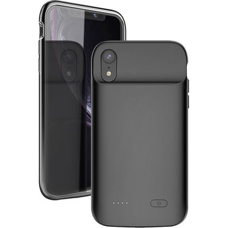 Coque chargeur batterie silicone ultra fine et douce pour iPhone X, XS, XS Max, XR - étui protecteur souple avec fonction recharge, coloris assortis (1/5)