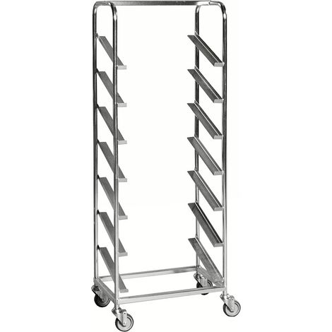 Kongamek Euro-Kistenwagen 660x410x1850mm verzinkt mit 7 Schienen mit Bremse