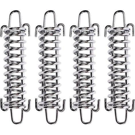 4 Pcs Auvent Fixation Ensemble Tension Ressort Alliage Ressort Auvent Ressort Boucle Robuste Pare-Soleil Voile Kit De Fixation Quincaillerie En Acier Inoxydable Accessoires pour Camping Pinic Randonné (1/5)