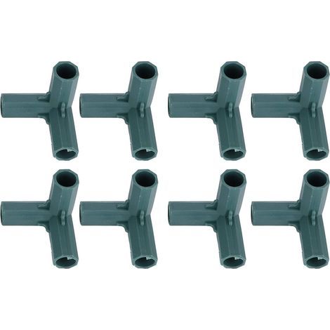 CCYKXA 8 Pcs 3-Way Greenhouse Frame Connector, 16mm Garden Frame Corner Connectors for Greenhouse Garden Frame, Lawn Fence, Greenhouse Accessory