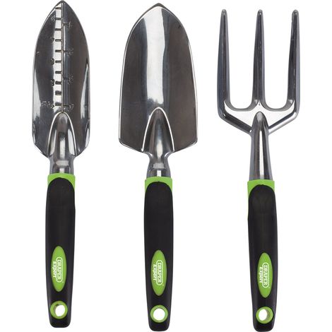 Draper 08992 Aluminium Hand Fork and Trowel Set (3 Piece)