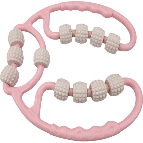 Appareil de massage des jambes - 12 rouleaux pour un massage confortable Rose et blanc-AquaForge (1/2)
