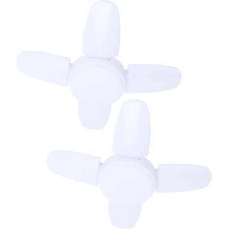 Lot de 2 ampoules LED 28W 2800LM déformables en forme de ventilateur pour garage ou entrepôt, plafonnier (1/5)
