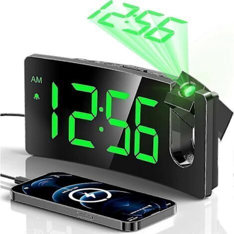 Horloge LCD, horloge murale de salon, horloge multifonctionnelle avec affichage de la température et de l'humidité
