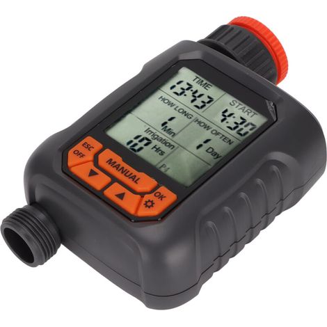 Minuteur arrosage G3/4 IP65 avec grand écran LCD et adaptateur cuivre, programmable et résistant aux intempéries (1/5)