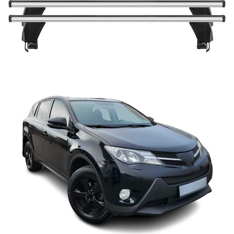 OMAC Dachträger Querträger Alu für Toyota RAV4 IV 2013-2015 Pre-FL – Abschließbar – T-Nut – City-Crash-getestet – Max. 50 kg Silber (1/5)