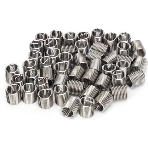 50 inserts filetés mâle femelle réducteur écrou réparation outil acier inoxydable fixation fil M7x12D (1/5)
