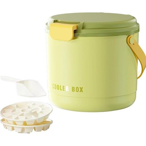 Bac À Glaçons avec Couvercle Bac, Bac À Glaçons pour Congélateur, Bacs À Glaçons pour Cocktail, Café Cuillère À Glace, Grands Moules À Glaçons À Dégagement Facile (1/5)