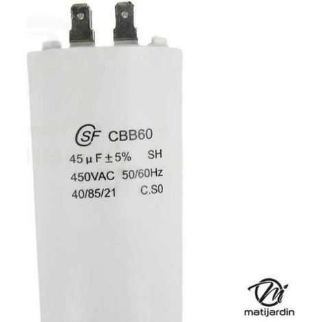 Condensateur pour tondeuse électrique 45 MF (1/4)