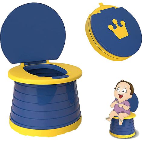 Siège de toilette pliable pour enfants, portable et pliable, pour garçons et filles, avec pot d'apprentissage de la propreté pour tout-petits (1/5)