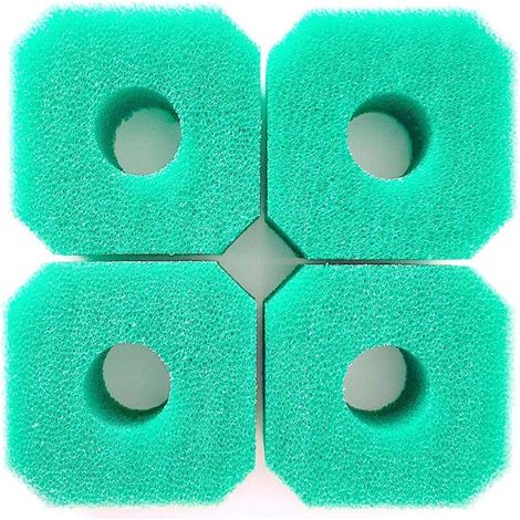 Tuyaux Filtrants en Mousse pour Aquarium, 4 Pièces, Vert