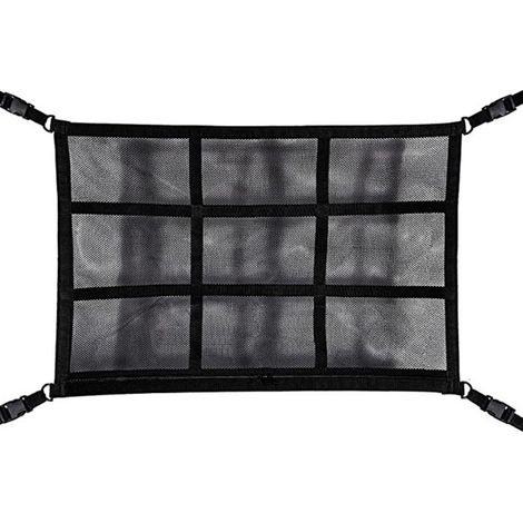 Filet de chargement pour plafond de voiture - Renforce la capacité de charge et moins d'affaissement - Organiseur de rangement sur le toit en maille double couche - Accessoires intérieurs pour camion,