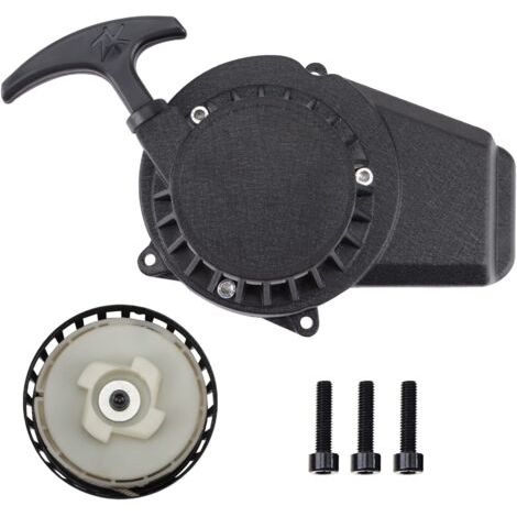 Applicable Démarreur en Aluminium Pédales de démarrage et pièces Noir Facile À Tirer À Rivet Remplacement pour 47CC 49cc Engrenage 2 Temps Boucle Pocket Bike Dirt Bike (1/5)