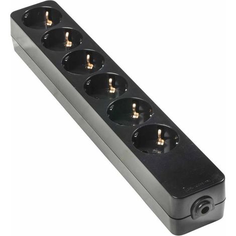 AS Schwabe 11712 Steckdosenleiste Schwarz ohne Stecker 1 St.