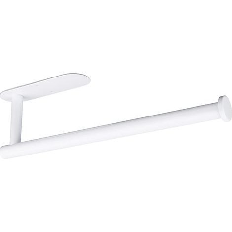 Soporte para rollo de cocina autoadhesivo, de 33,6 cm, de acero inoxidable, apto para paredes de cocina y baño (blanco) (1/5)