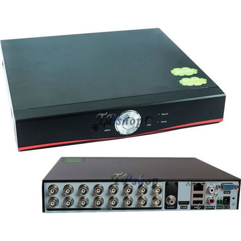 DVR VIDEOSORVEGLIANZA AHD H264 HDMI LAN VGA 16 CH CANALI AUDIO VIDEO EACH ITALY