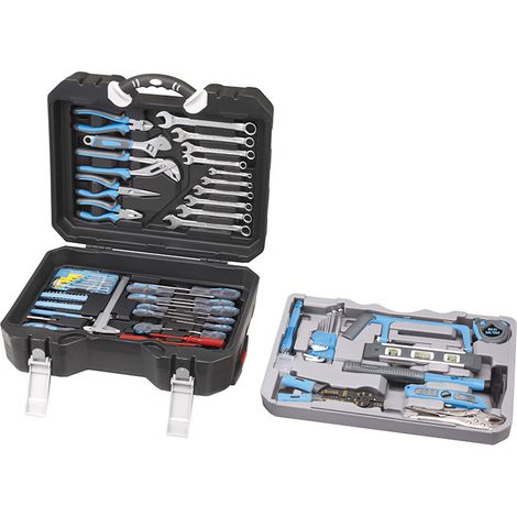 MALETA CAJA DE UTILES Y ACCESORIOS HERRAMIENTAS 132 PZ TRABAJO FERVI 0315
