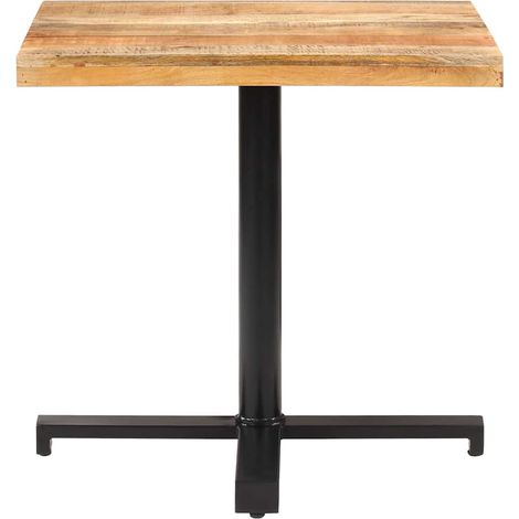 Maison Exclusive - Tavolino da Bistrot Quadrato 80x80x75 cm Legno di Mango Grezzo (1/5)