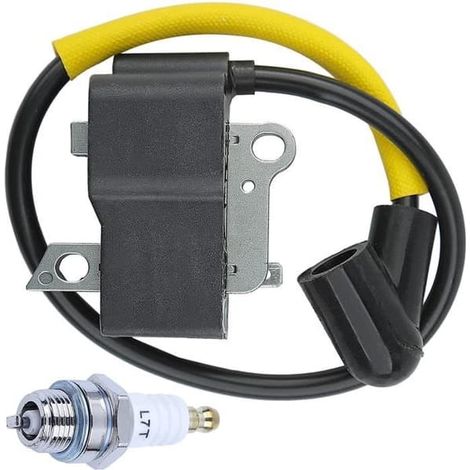 Ecleanfy - Bobine d'allumage avec bougie compatible avec Husqvarna 51 55 61 66 261 223L 223R 323R 323L 323RJ 325RJ TRIME REMPLACE 537418701 (1/3)