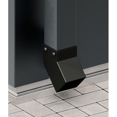 Hörmann Regenfallrohr Set für "Juno" Gerätehäuser, anthrazit, 14 x 5,5 cm (1/4)