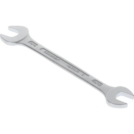 Llaves planas dobles en pulgadas americanas, lado e/planos : 19/32 x 11/16 pulgadas, Largo 205 mm
