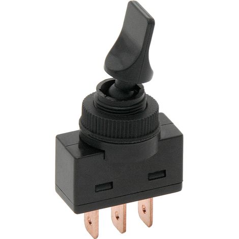 Interruptor ASW-14D de 12 V, negro, encendido-encendido, sin retroiluminación.