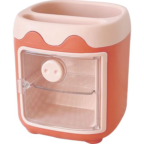 Porte-crayons pour enfants en forme de cochon, boîte de rangement de bureau, fournitures de bureau pour étudiants, joli pot à pinceaux de maquillage pour fille (1/5)