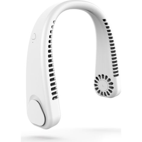 Ventilateur de cou portable, rechargeable par USB, sans pales, 3 vitesses, idéal pour le bureau, les voyages et le camping. (1/5)