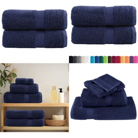 Premium-Seiftücher SOLUND 2 Stk. Marineblau 30x30 cm 600 g/m² - Baumwolle - Handtücher - Küchenhandtücher - Gesichtshandtücher - Sporttücher - Home & Living (1/5)