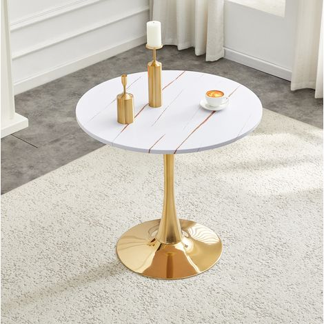 Tavolo pranzo rotondo tulipano metallo 80 cm OKMYHOME (1/5)