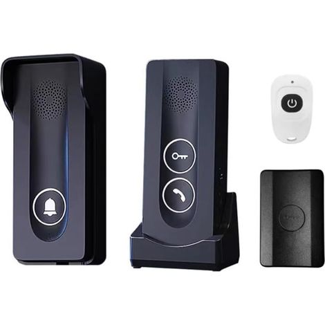 Nouvelle Sonnette Extérieure Longue Distance 800 M Sans Interphone de Porte Téléphone de Porte Déverrouillage Interphone Bidirectionnel 433 MHz A (1/5)