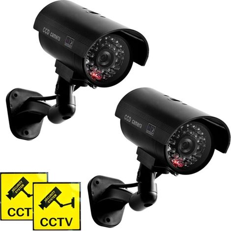 Dummy CCTV Security Surveillance Camera SIMULATION CAM RED IR LED for Indoor Outdoor Use (1/3)