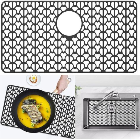 Tapis Evier Cuisine, 66 x 35 cm Tapis d'évier en Silicone Pliables Antidérapants, Protege évier de Cuisine, Protege Evier Cuisine pour Vaisselle (1/3)