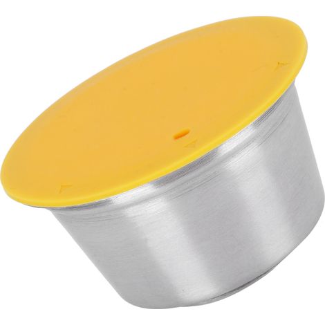Filtre à Café Réutilisable en Acier Inoxydable pour Machine Dolce Gusto, Capsule Rechargeable Jaune (1/5)