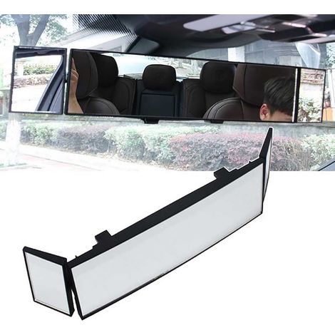 Specchietto retrovisore per auto pieghevole in tre parti, con superficie curva, convessa e grandangolare. (1/5)