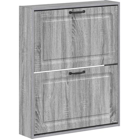 Wall-Mounted Shoe Cabinet UTRECHT 71 x 17 x 86 cm Grey Sonoma vidaXL (1/5)