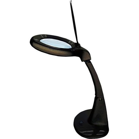 Lampada LED Professionale con Lente Ingrandimento 3x/12x, 4w Nero