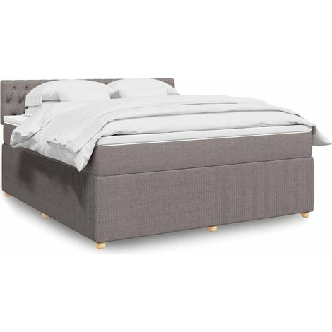 Boxspringbett mit Matratze Taupe 180x200 cm Stoff (1/5)