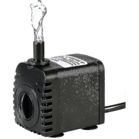 Pompe à eau submersible, 600 l/h, 8 W, pour aquariums, fontaines de table, bassins, jardins aquatiques et systèmes hydroponiques, avec 2 buses, 220-240 V CA (b) (1/4)
