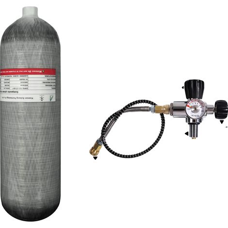 Réservoir Haute Pression, Fibre de Carbone, Performance Fiable, 4.7L avec vanne B (1/2)