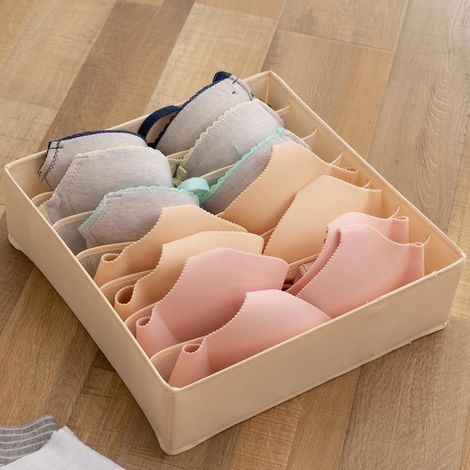 Wäscheaufbewahrung, Schubladeneinteiler – 7 Fächer, faltbar für Socken, BHs und Krawatten, aus Oxford-Gewebe und Kunststoff (1/5)