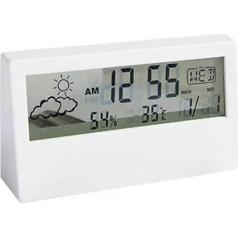 Thermomètre LED multifonction avec réveil et hygromètre - (1/5)