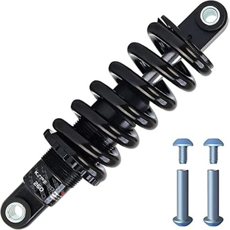 Mountain Bike Rear Shock Absorber Bicycle Rear Biliary Spring Shock, Coil Spring Black, Without Damping (1/5)